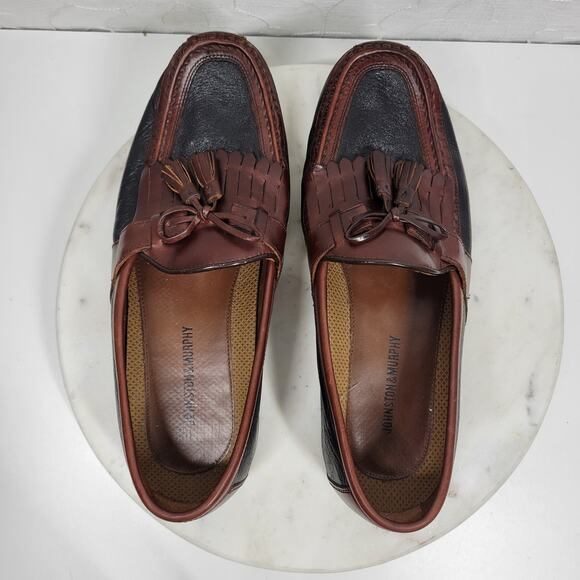 Johnston & Murphy Aragon II Kiltie Tassel Loafers Mens 11.5 Black Brown Leather main image 4
